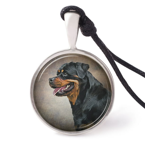 Handmade Dog Pendant for Dog Lovers Rottweiler Box Photo-Jewelry 